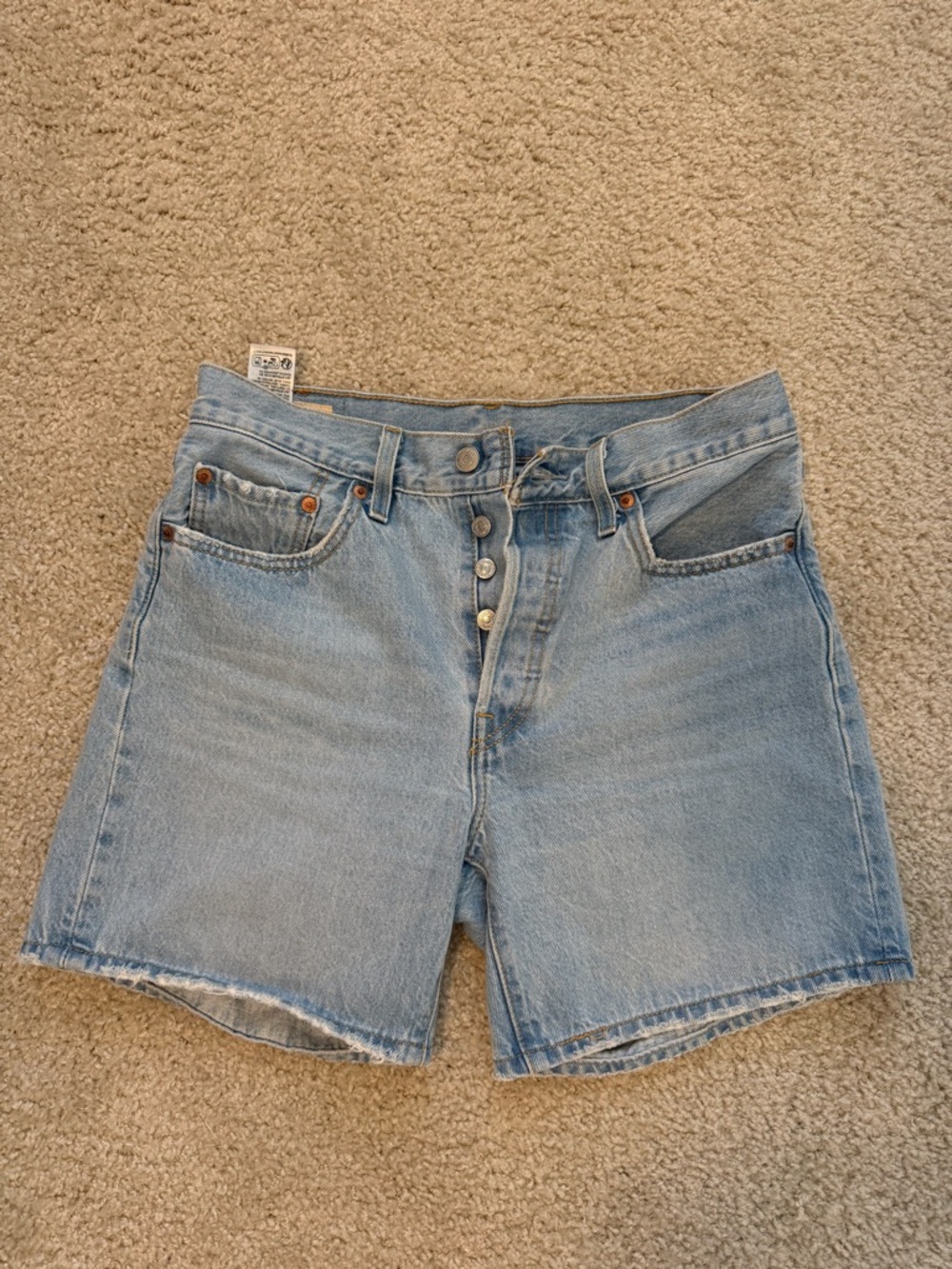 Levi’s mid length denim shorts